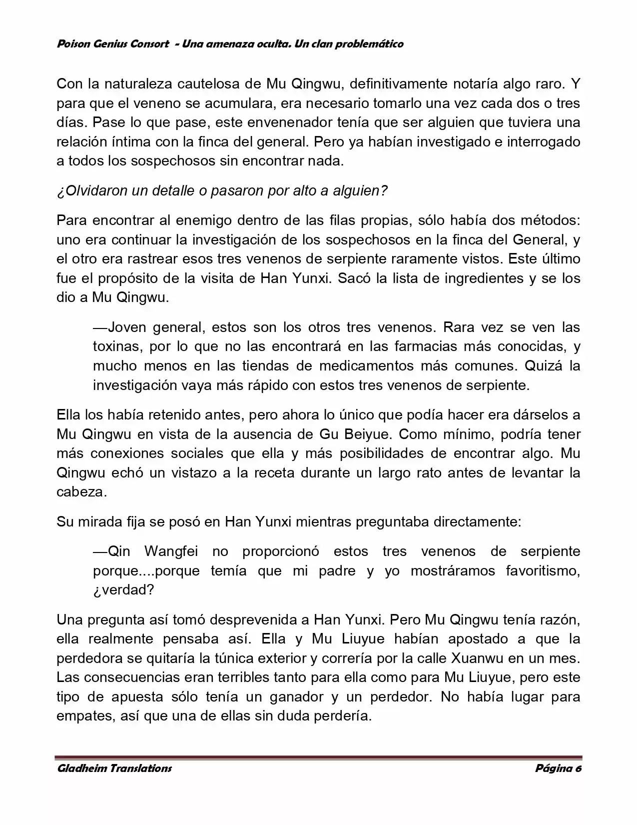 Poison Genious Consort (Novela) - Capítulo 86 - Página 6 - LectorTMOo