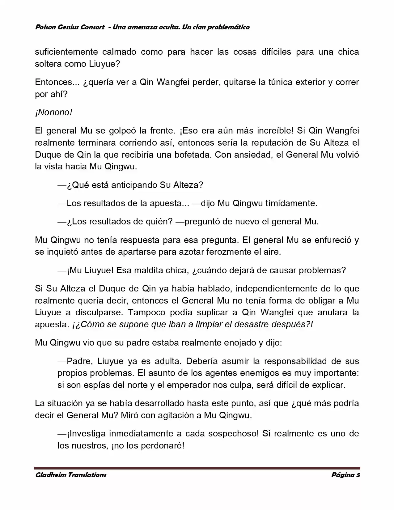 Poison Genious Consort (Novela) - Capítulo 87 - Página 5 - LectorTMOo