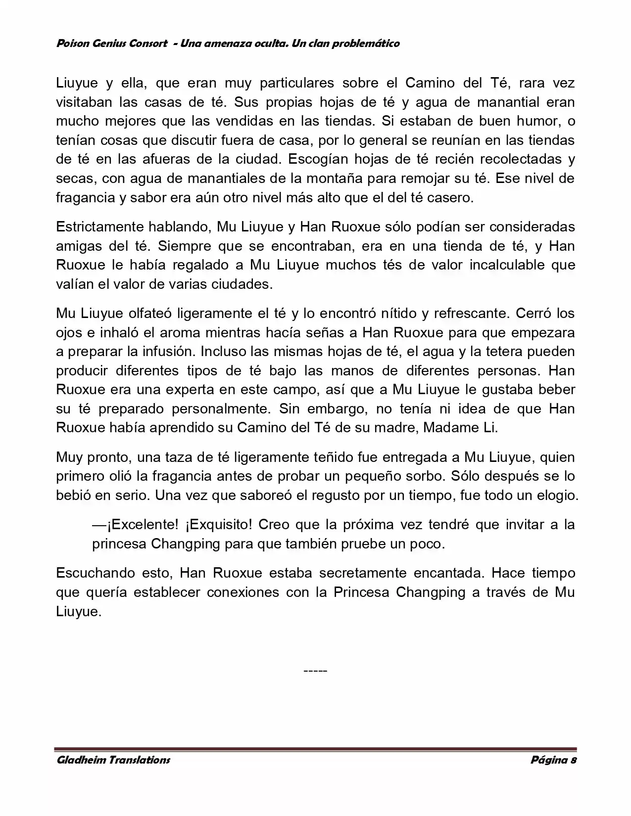 Poison Genious Consort (Novela) - Capítulo 87 - Página 8 - LectorTMOo