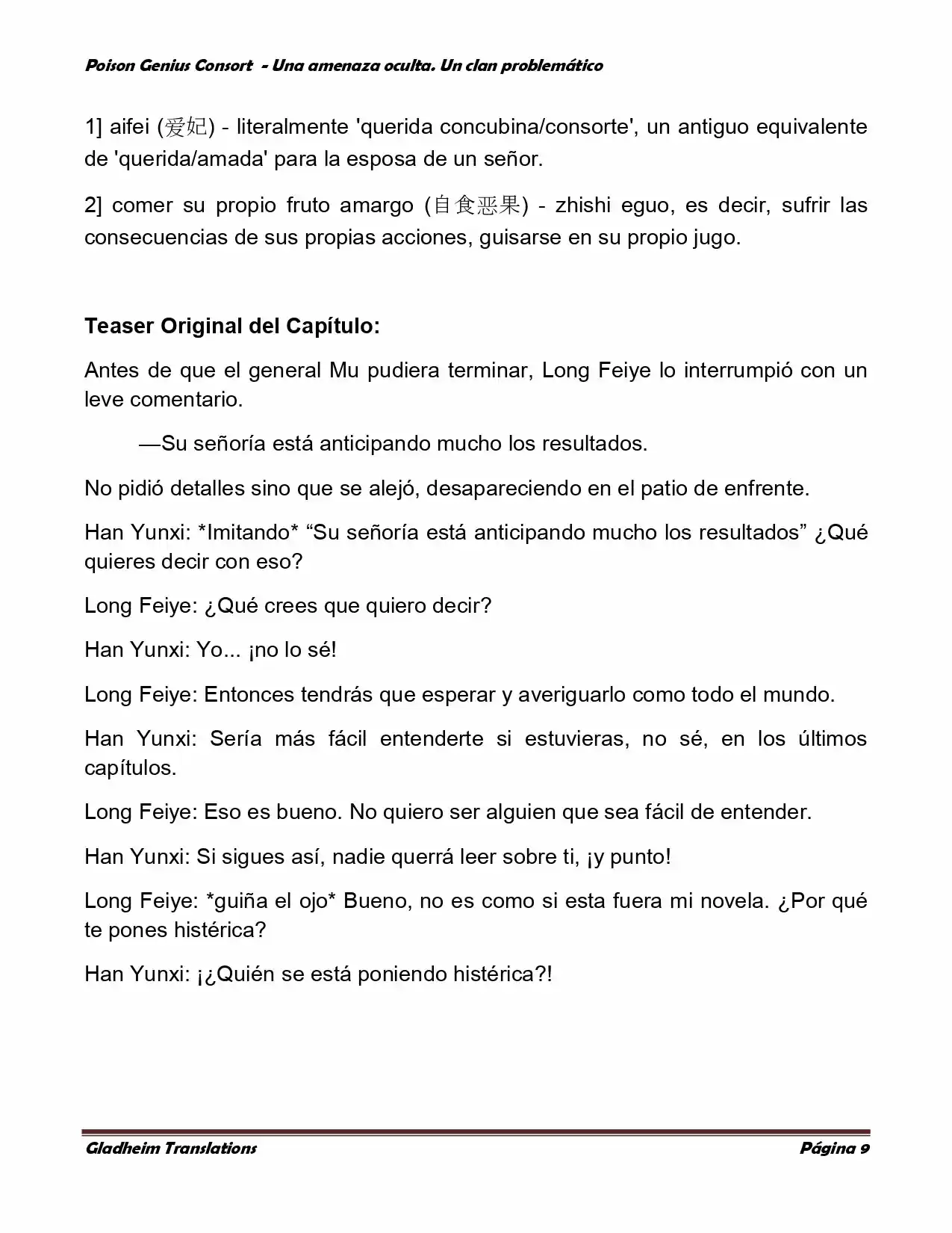 Poison Genious Consort (Novela) - Capítulo 87 - Página 9 - LectorTMOo