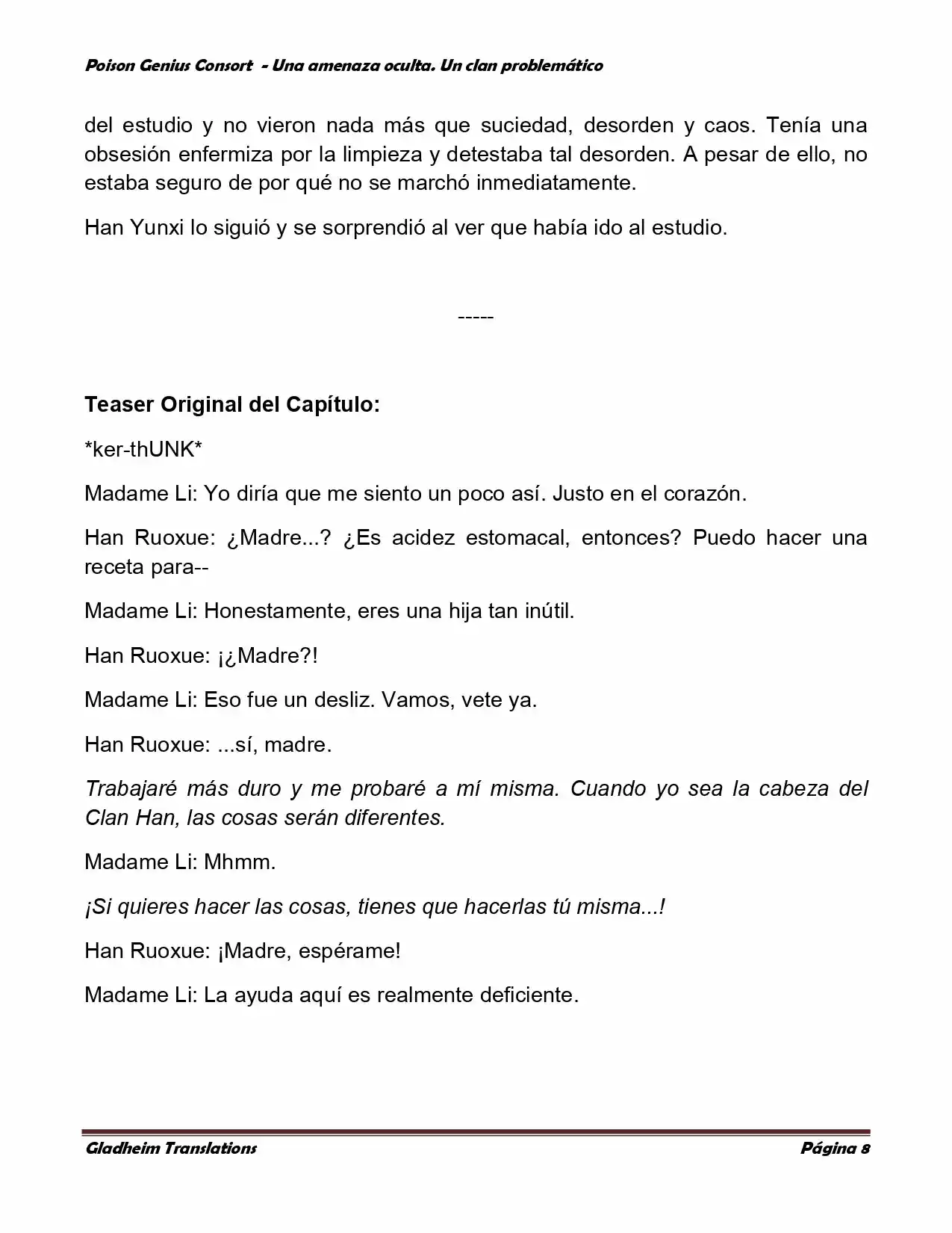 Poison Genious Consort (Novela) - Capítulo 89 - Página 8 - LectorTMOo