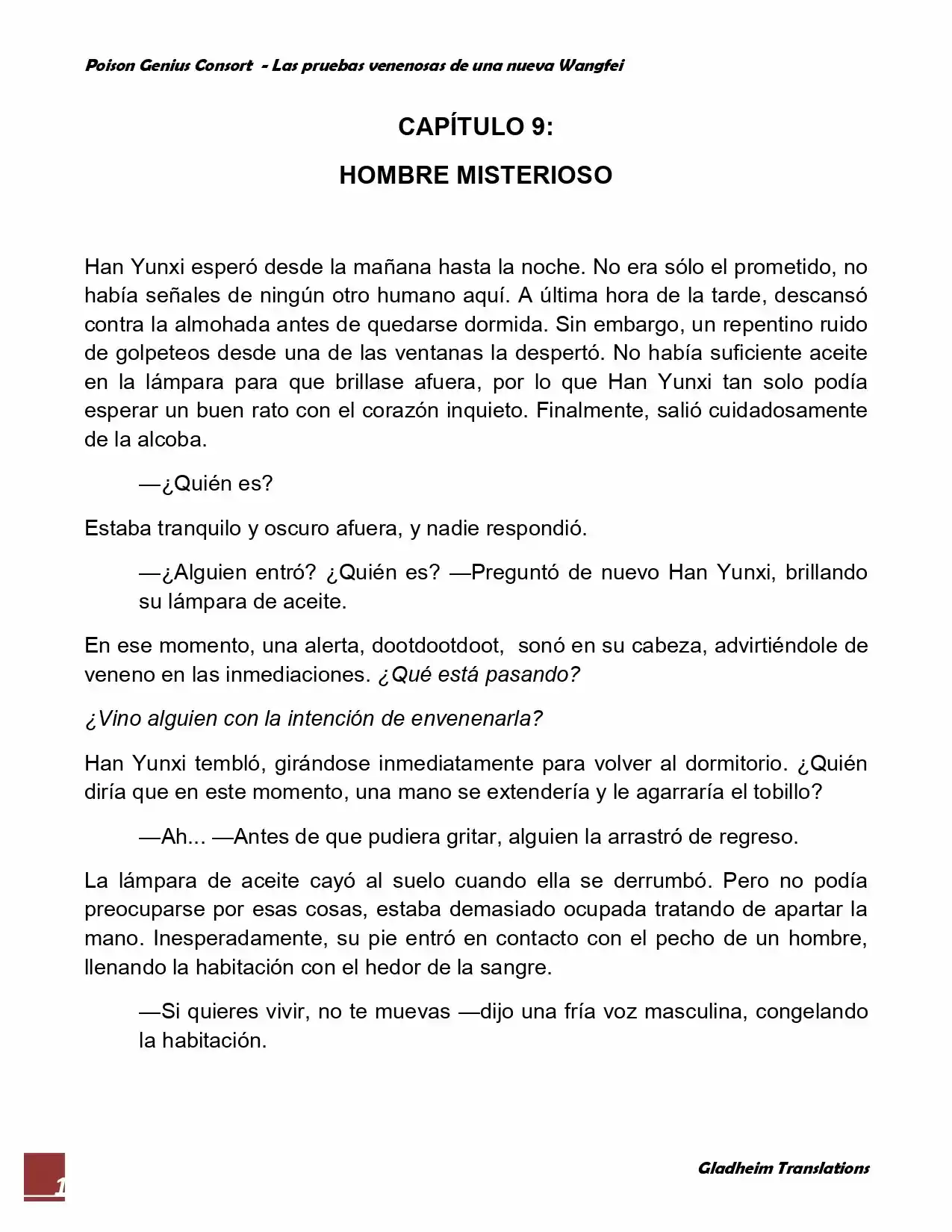 Poison Genious Consort (Novela) - Capítulo 9 - Página 1 - LectorTMOo