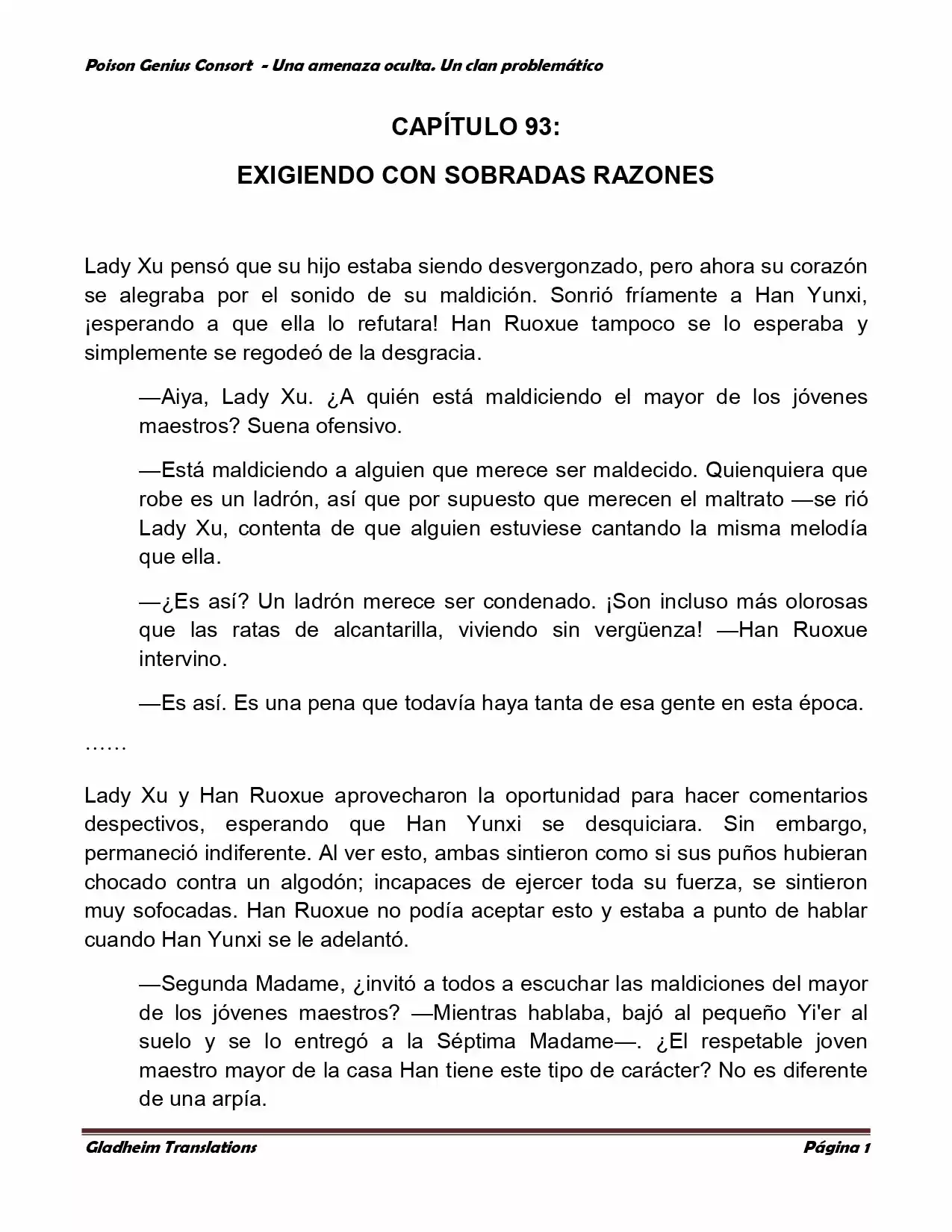 Poison Genious Consort (Novela) - Capítulo 93 - Página 1 - LectorTMOo