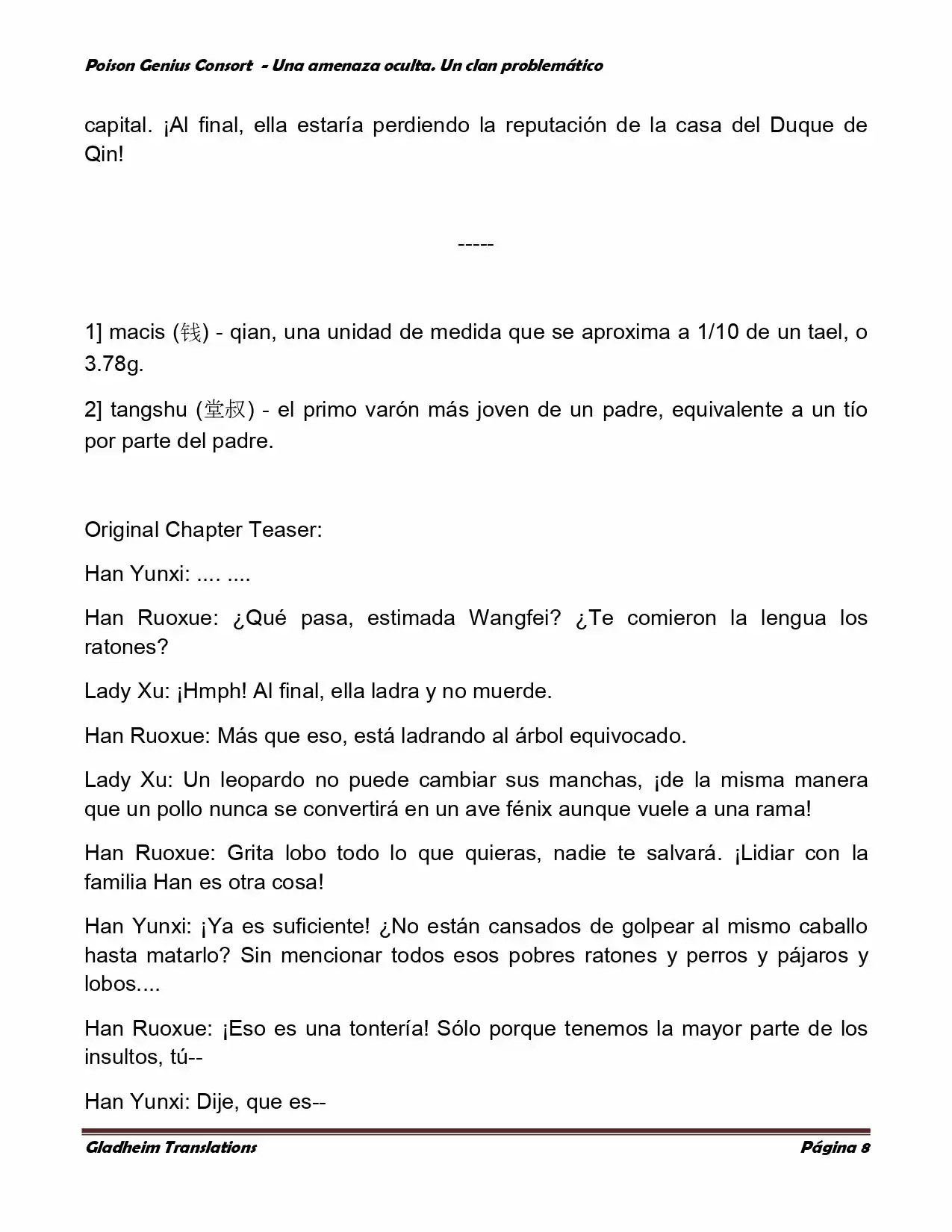 Poison Genious Consort (Novela) - Capítulo 93 - Página 8 - LectorTMOo
