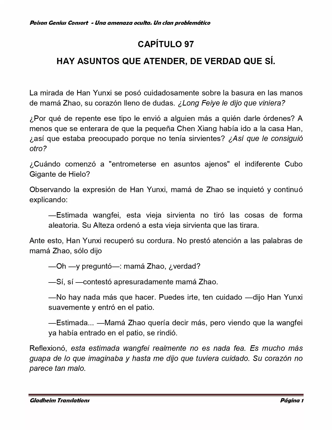 Poison Genious Consort (Novela) - Capítulo 97 - Página 1 - LectorTMOo