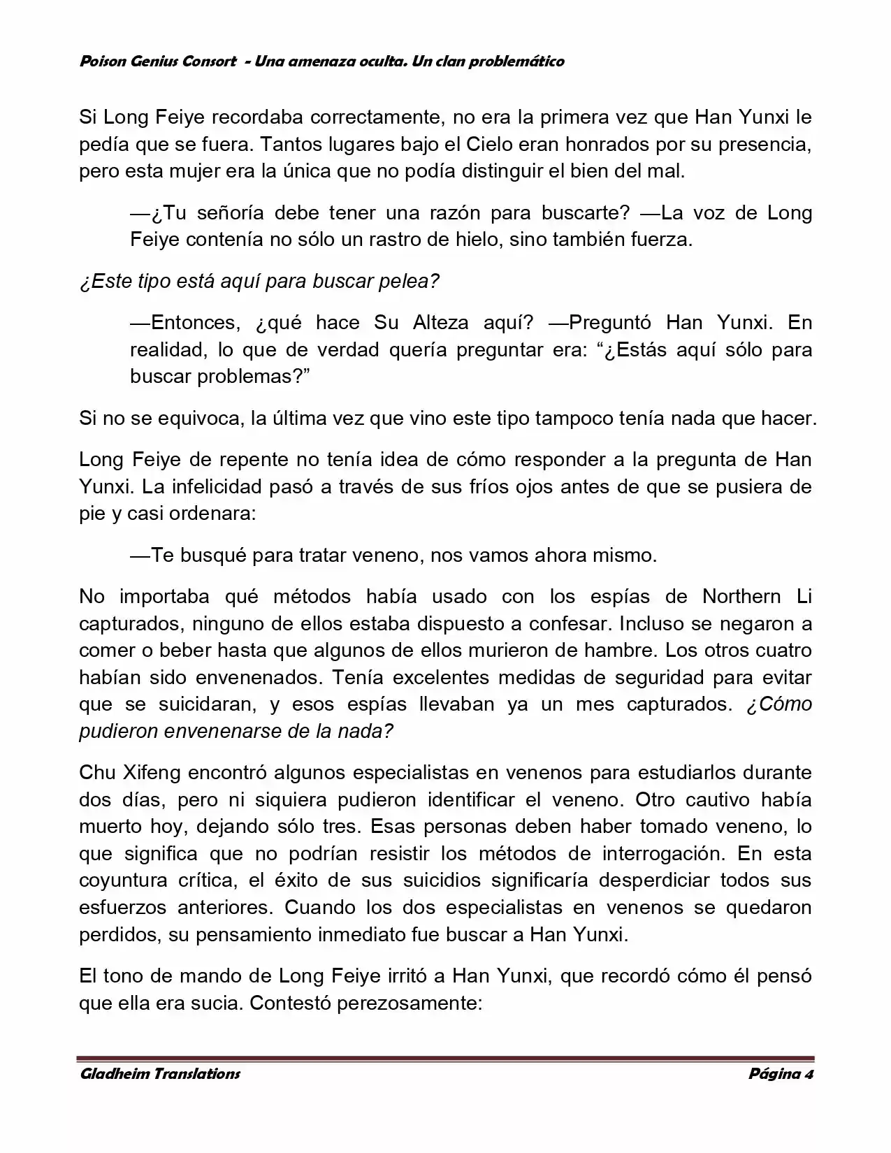 Poison Genious Consort (Novela) - Capítulo 97 - Página 4 - LectorTMOo