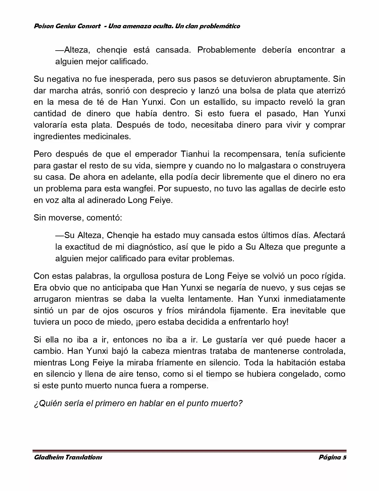 Poison Genious Consort (Novela) - Capítulo 97 - Página 5 - LectorTMOo