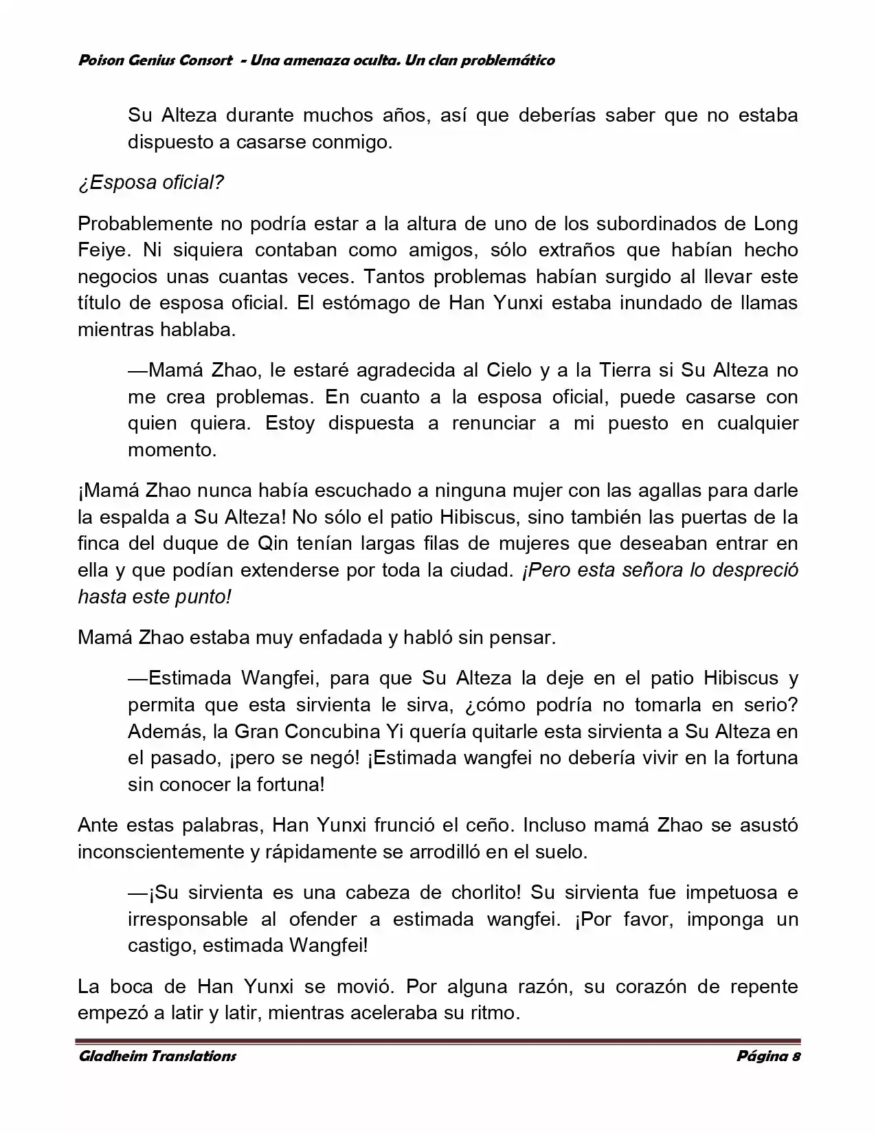 Poison Genious Consort (Novela) - Capítulo 98 - Página 8 - LectorTMOo