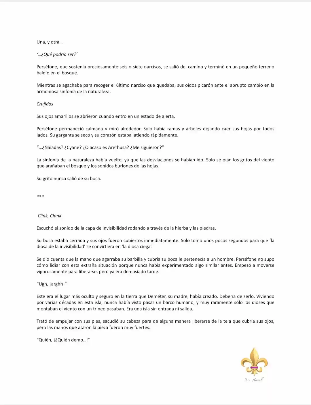 POR PERSÉFONE (Novela) - Capítulo 1 - Página 4 - LectorTMOo