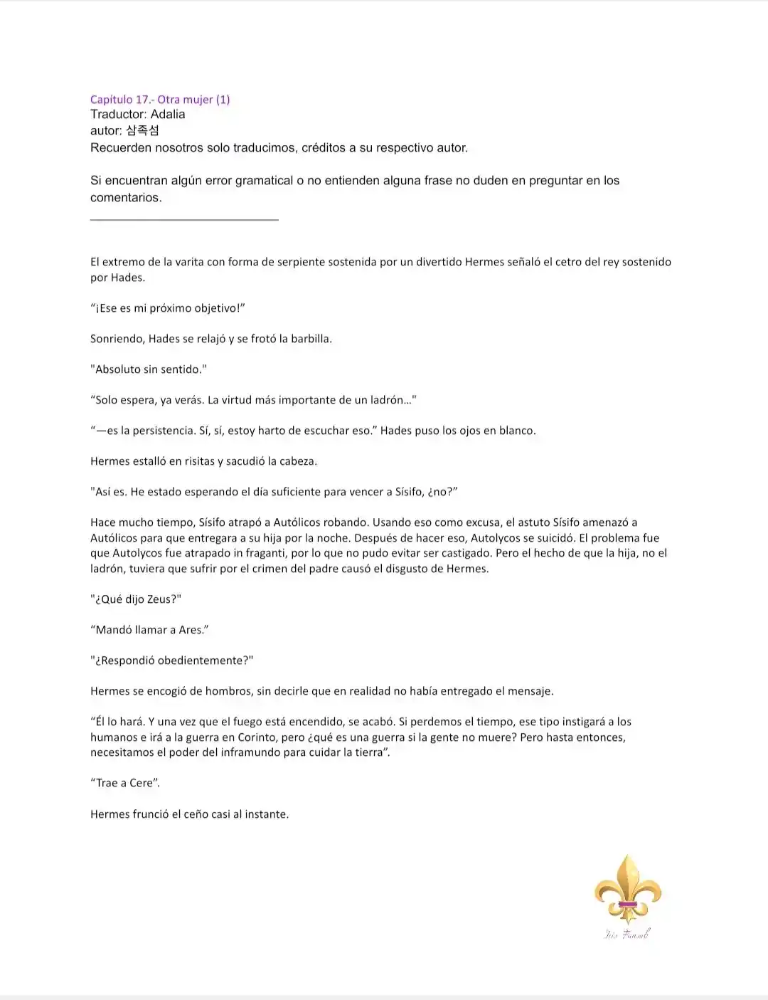 POR PERSÉFONE (Novela) - Capítulo 17 - Página 3 - LectorTMOo