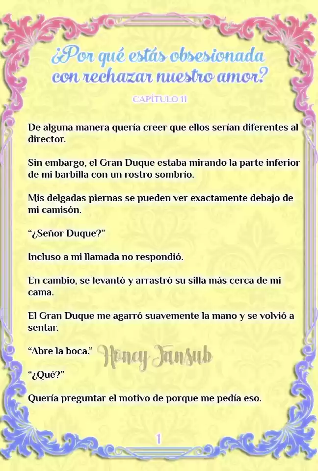¿Por Qué Estás Obsesionada Con Rechazar Nuestro Amor? (Novela) - Capítulo 11 - Página 5 - LectorTMOo