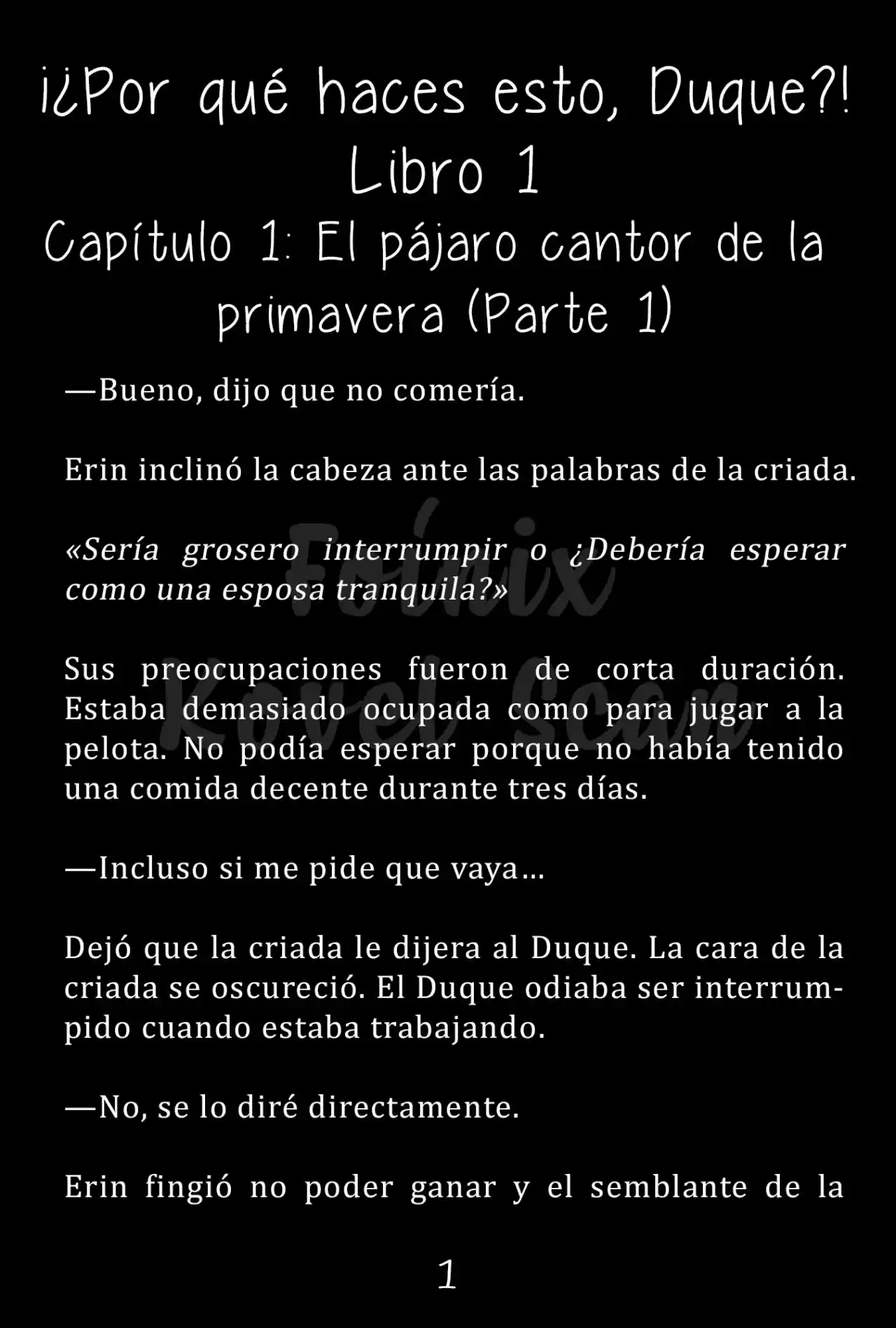 Por Qué Haces Esto, Duque?! (Novela) - Capítulo 1 - Página 2 - LectorTMOo