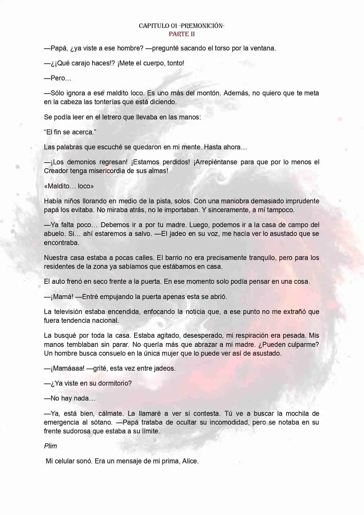 PORTADORES: ALMAS CORRUPTAS EN EL FIN DEL MUNDO (Novela) - Capítulo 1.2 - Página 2 - LectorTMOo