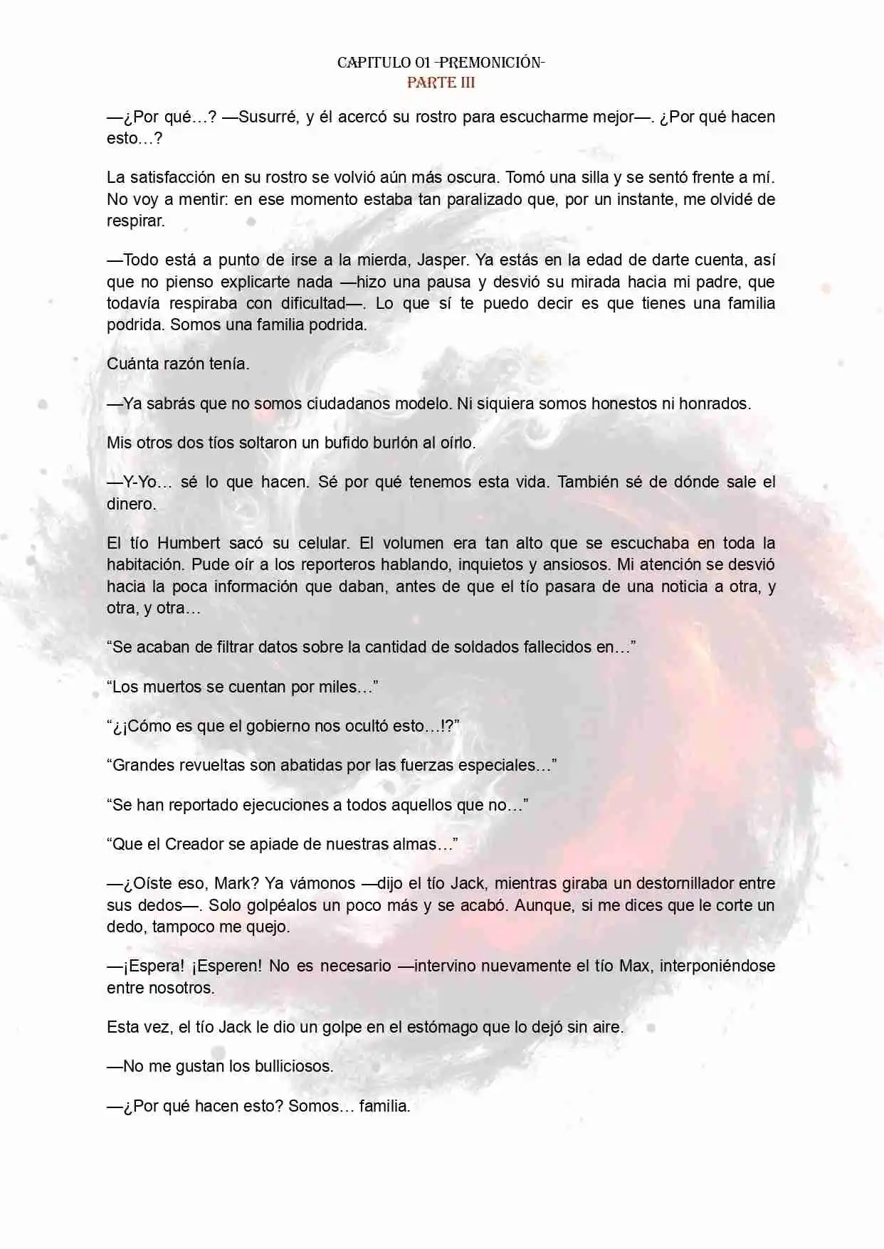 PORTADORES: ALMAS CORRUPTAS EN EL FIN DEL MUNDO (Novela) - Capítulo 1.3 - Página 2 - LectorTMOo