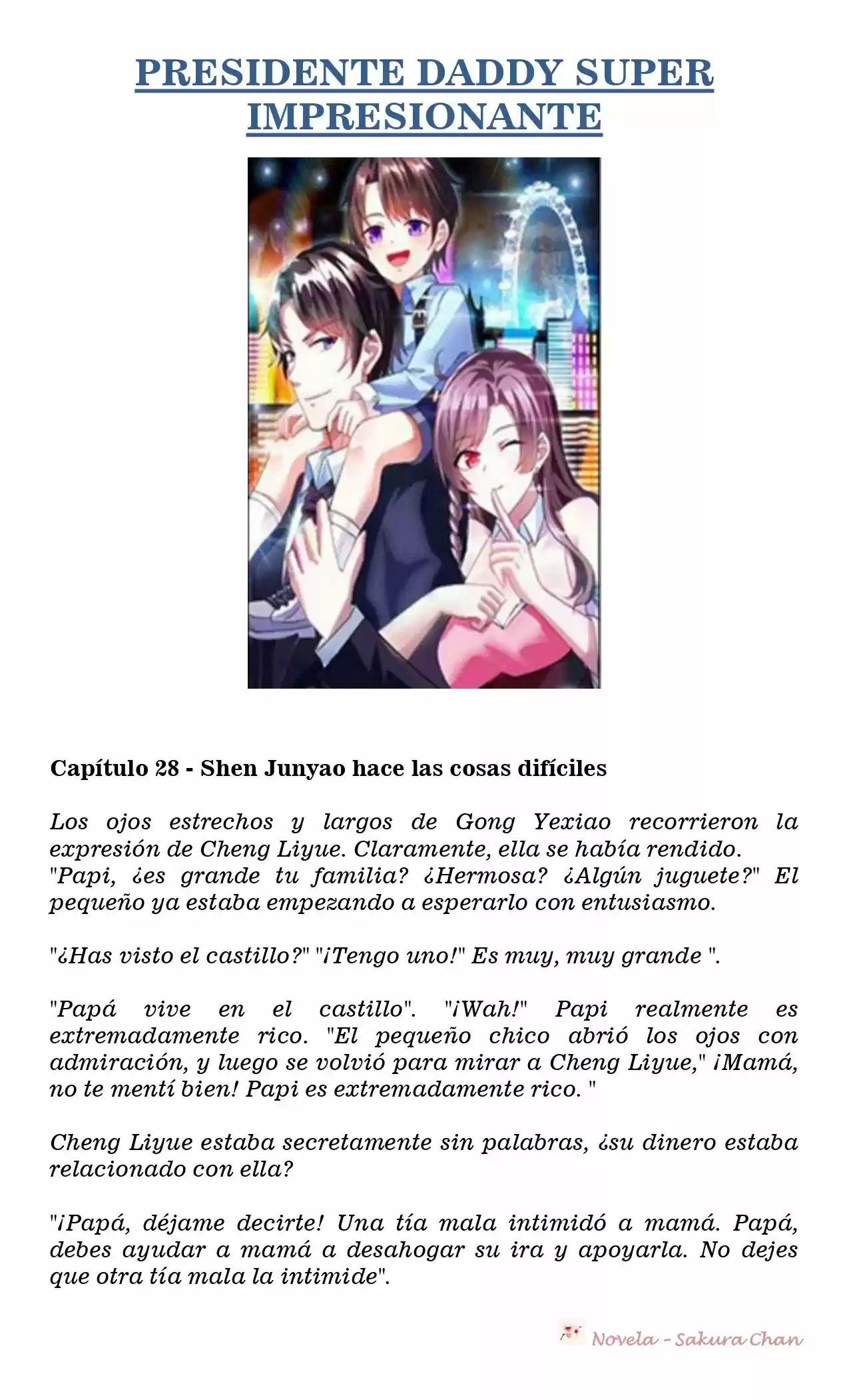 President Daddy Super Awesome (Novela) - Capítulo 28 - Página 1 - LectorTMOo