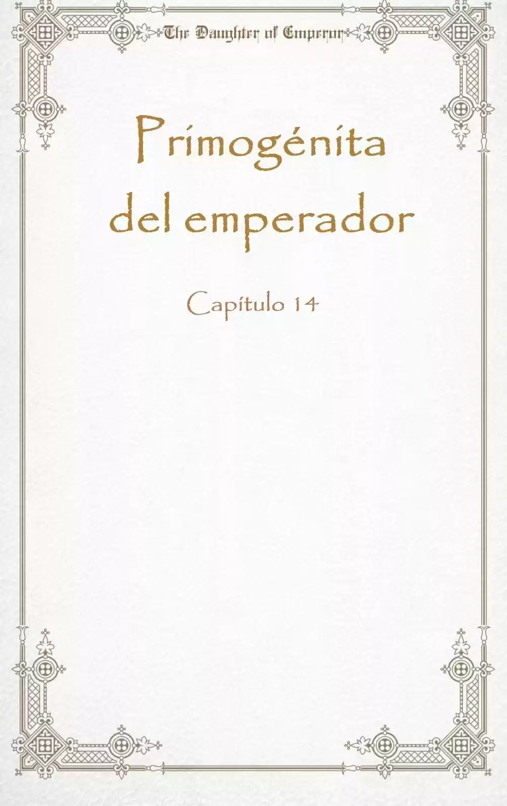Primogénita Del Emperador - Capítulo 14 - Página 2 - LectorTMOo