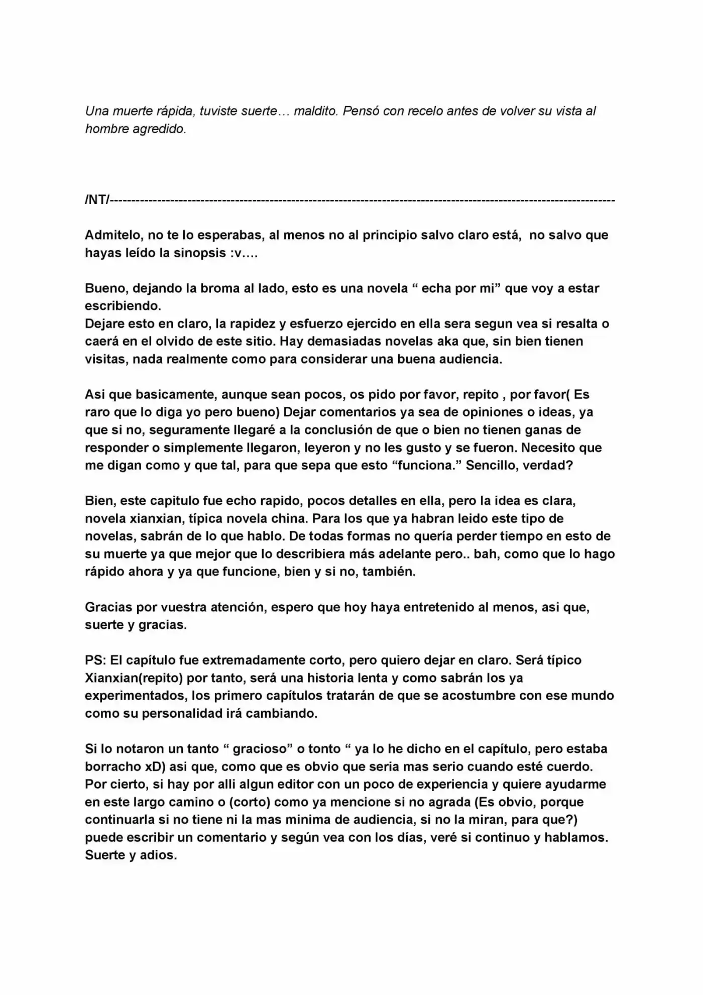 Primordial Martial World (Novela) - Capítulo - Página 6 - LectorTMOo