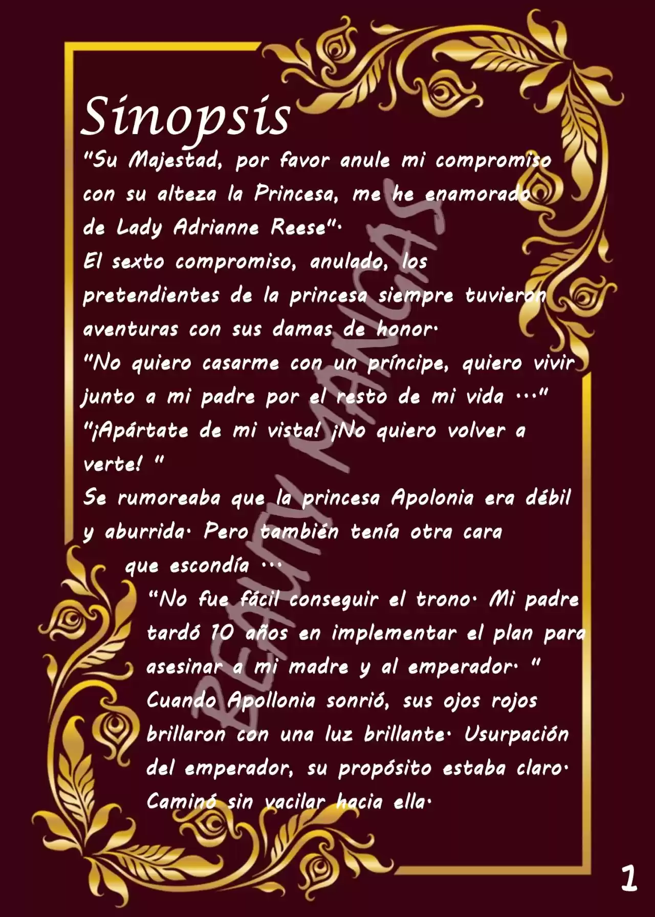 Princesa De La Perdicion - Capítulo 0.50 - Página 3 - LectorTMOo