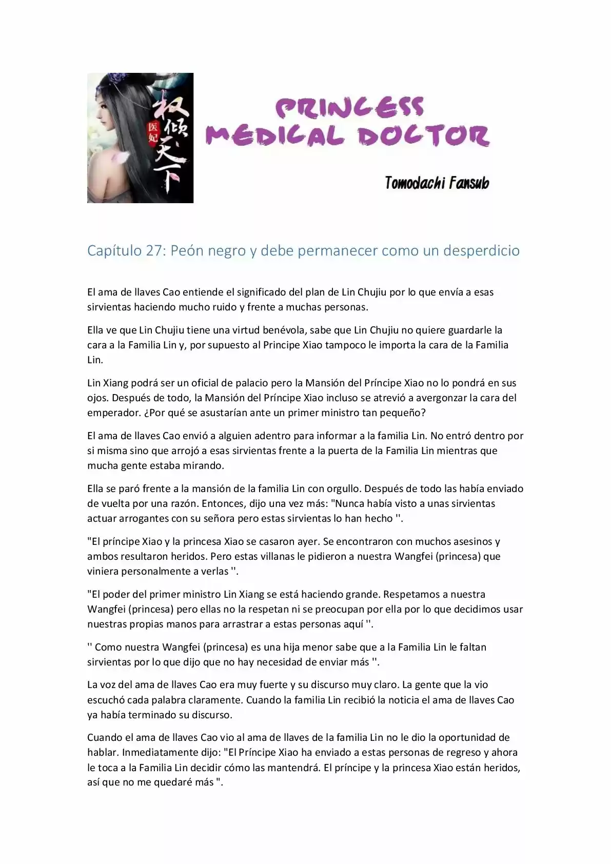 Princess Medical Doctor (Novela) - Capítulo 27 - Página 1 - LectorTMOo