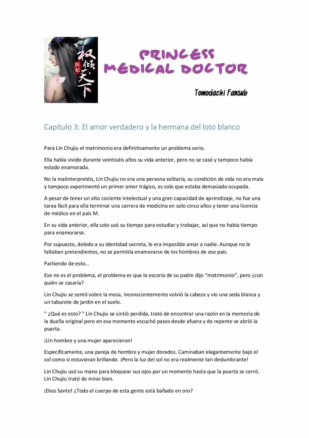 Princess Medical Doctor (Novela) - Capítulo 3 - Página 1 - LectorTMOo