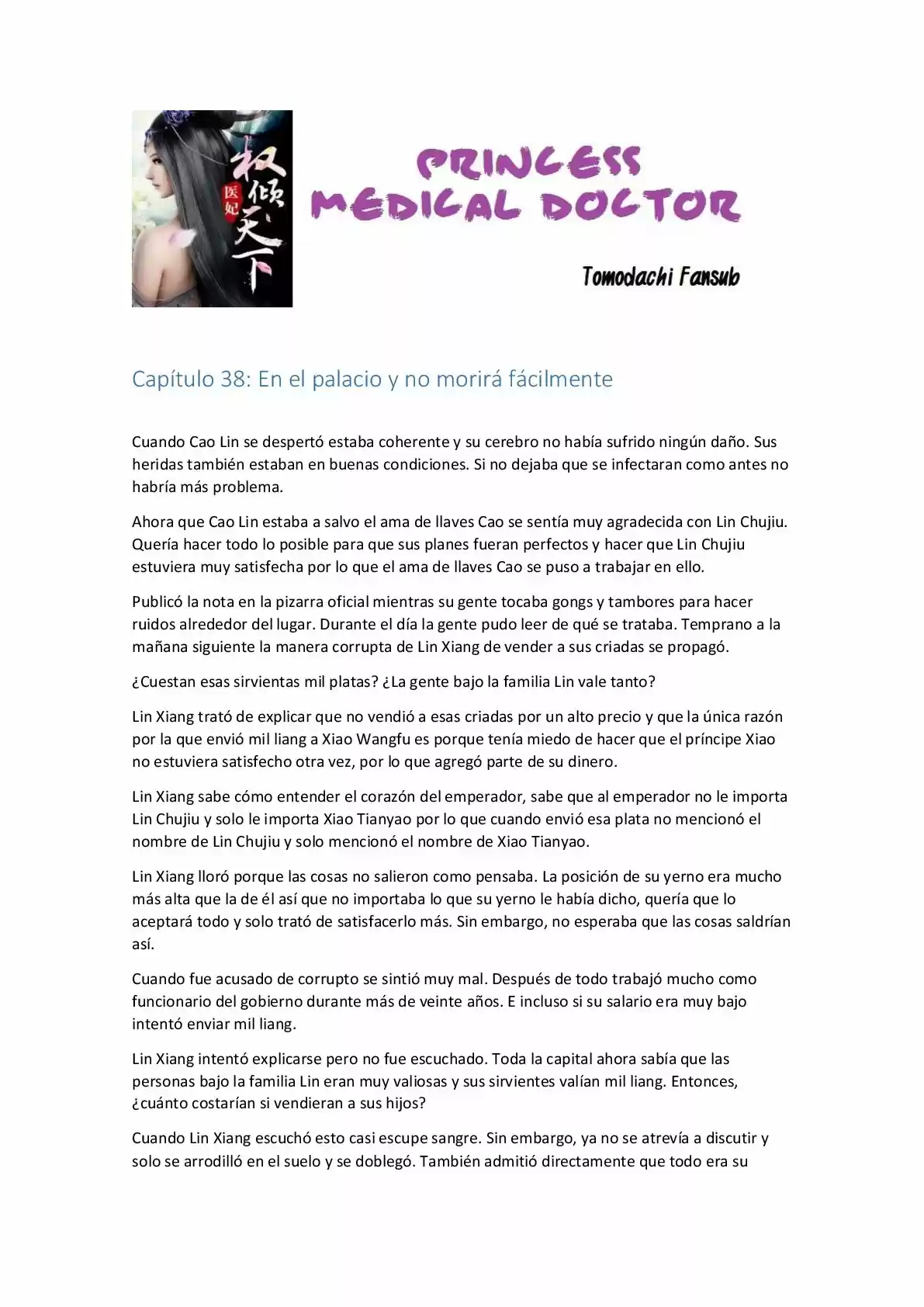 Princess Medical Doctor (Novela) - Capítulo 38 - Página 1 - LectorTMOo