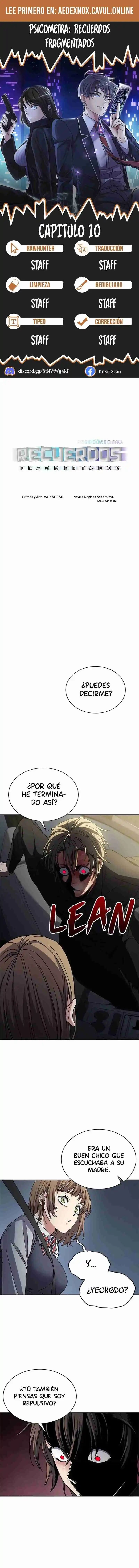 Psicómetra: Recuerdos Fragmentados - Capítulo 10 - Página 1 - LectorTMOo