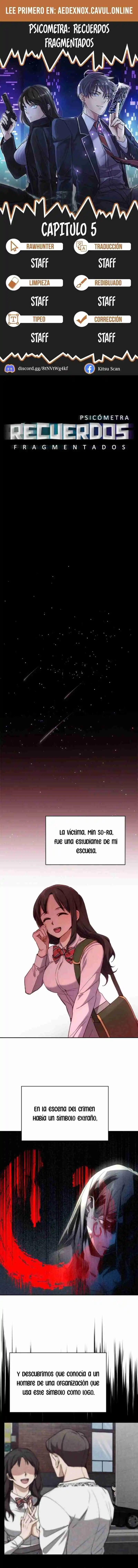 Psicómetra: Recuerdos Fragmentados - Capítulo 5 - Página 1 - LectorTMOo