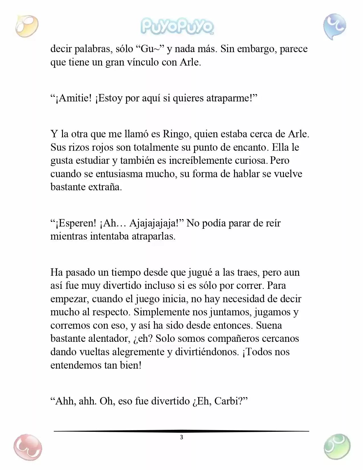Puyo Puyo: La Feria Espacial De Satan (Novela) - Capítulo 1 - Página 4 - LectorTMOo