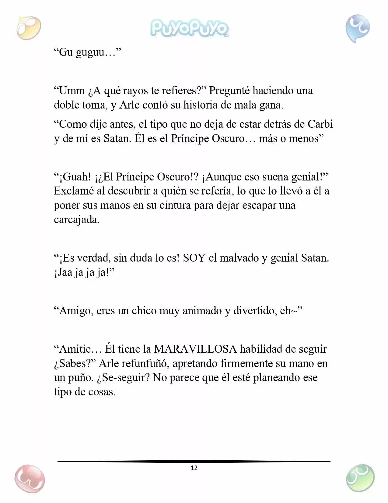 Puyo Puyo: La Feria Espacial De Satan (Novela) - Capítulo 1 - Página 13 - LectorTMOo