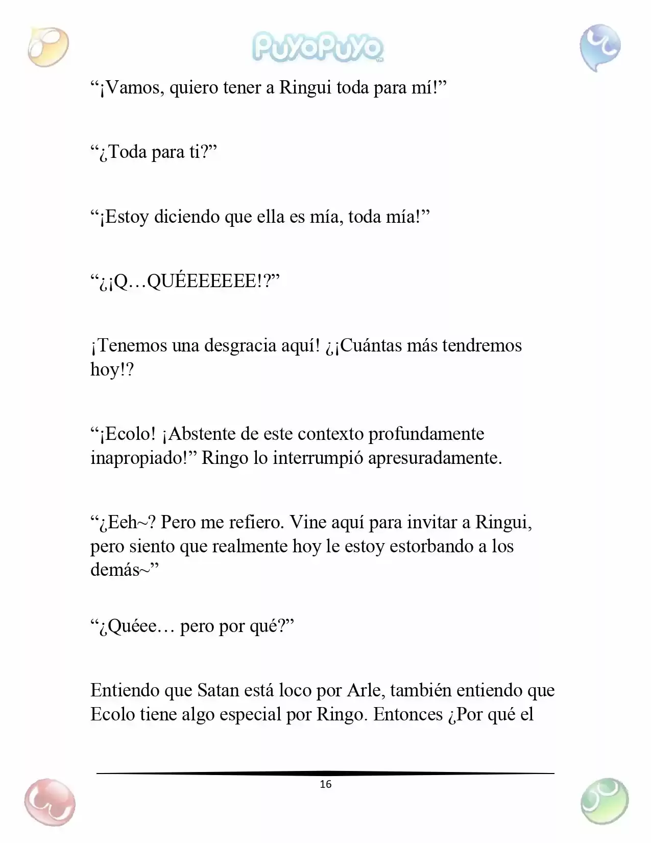 Puyo Puyo: La Feria Espacial De Satan (Novela) - Capítulo 1 - Página 17 - LectorTMOo