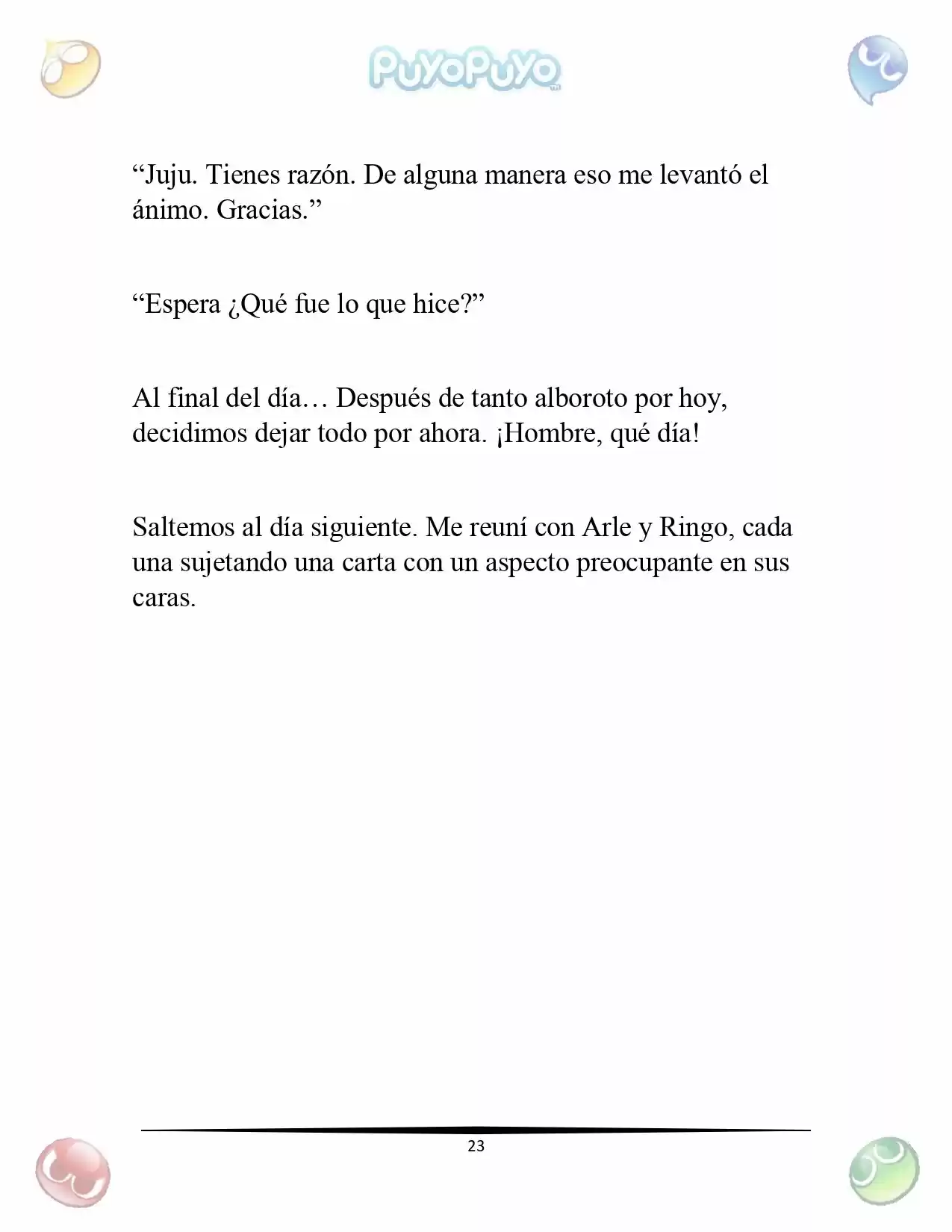Puyo Puyo: La Feria Espacial De Satan (Novela) - Capítulo 1 - Página 24 - LectorTMOo