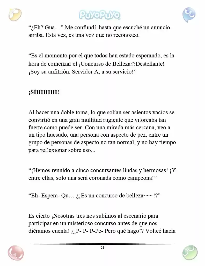 Puyo Puyo: La Feria Espacial De Satan (Novela) - Capítulo 4 - Página 5 - LectorTMOo
