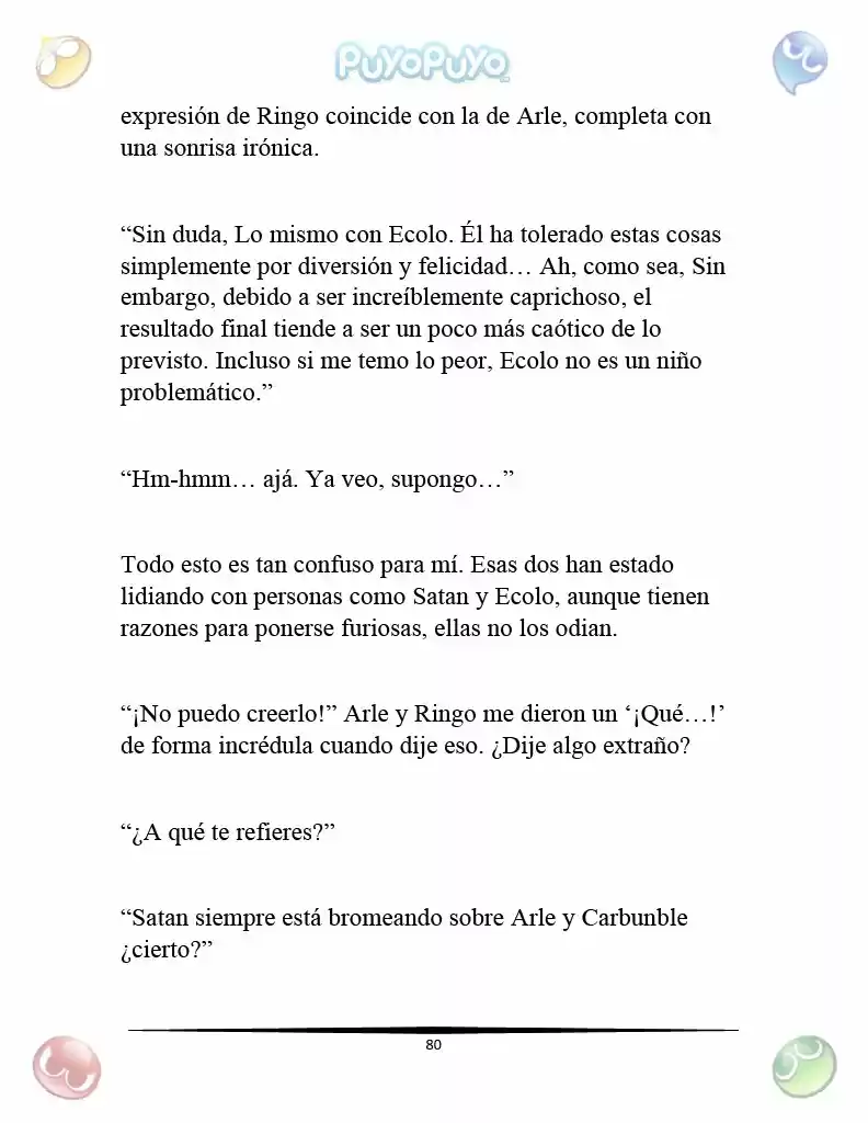 Puyo Puyo: La Feria Espacial De Satan (Novela) - Capítulo 5 - Página 4 - LectorTMOo