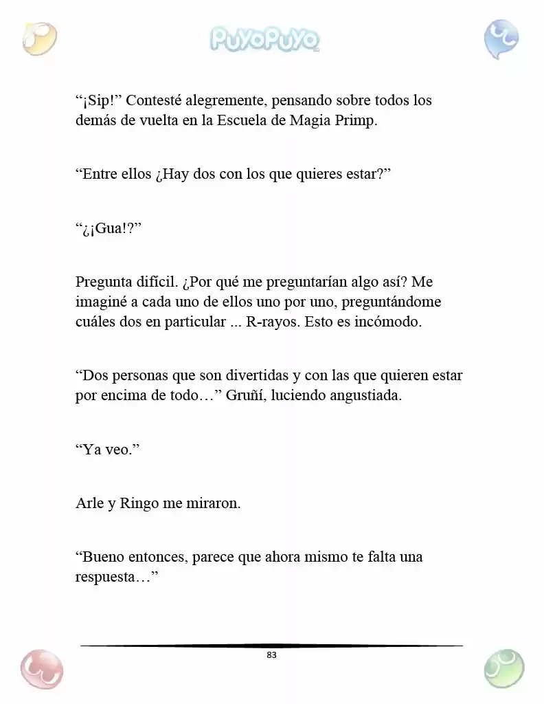 Puyo Puyo: La Feria Espacial De Satan (Novela) - Capítulo 5 - Página 7 - LectorTMOo