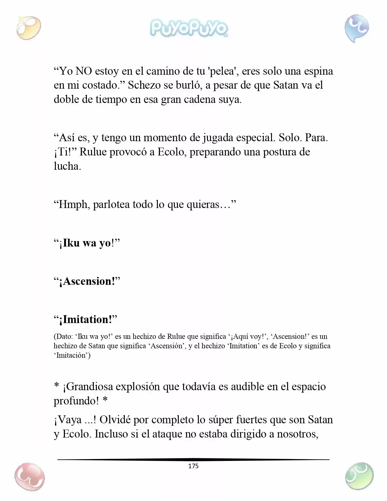 Puyo Puyo: La Feria Espacial De Satan (Novela) - Capítulo 8 - Página 24 - LectorTMOo