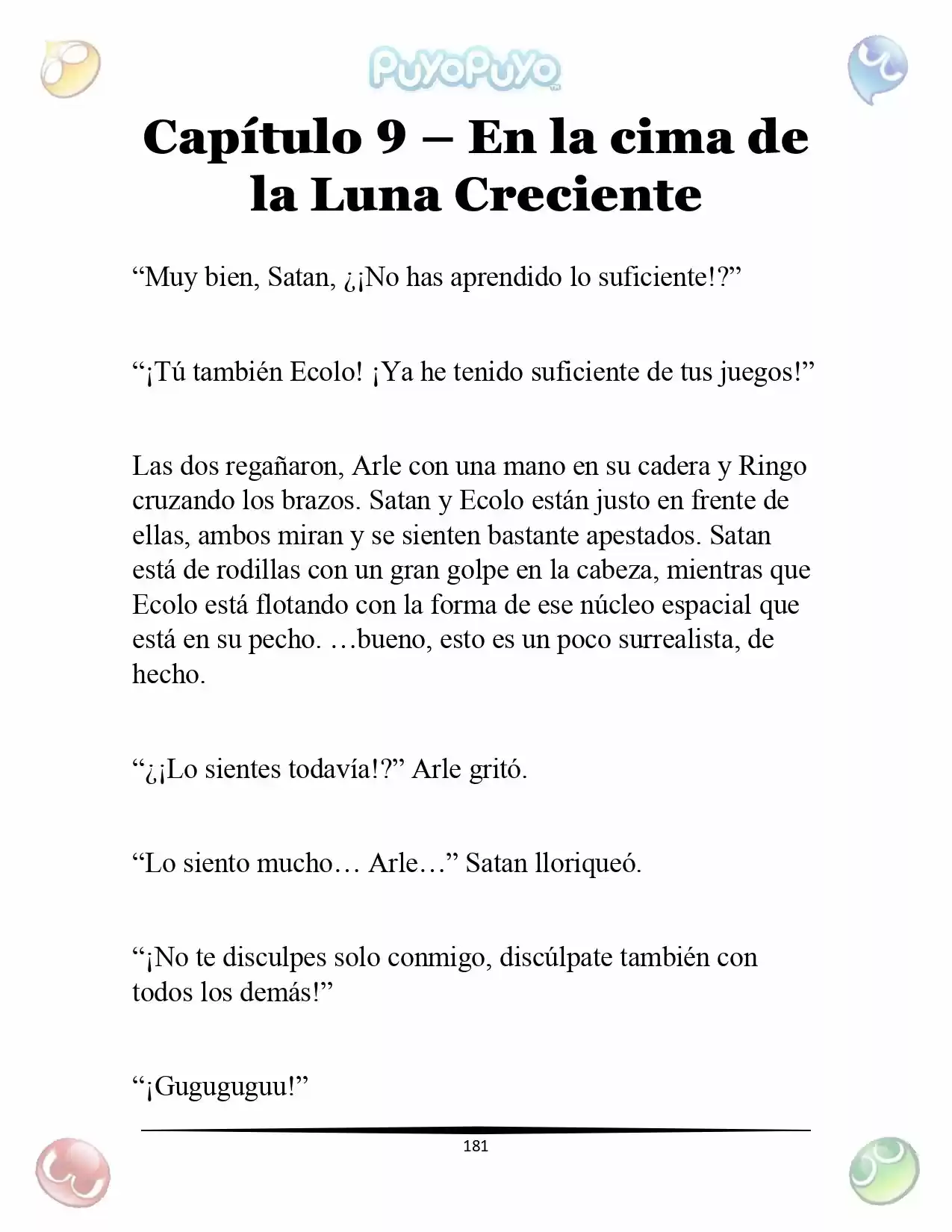 Puyo Puyo: La Feria Espacial De Satan (Novela) - Capítulo 9 - Página 3 - LectorTMOo