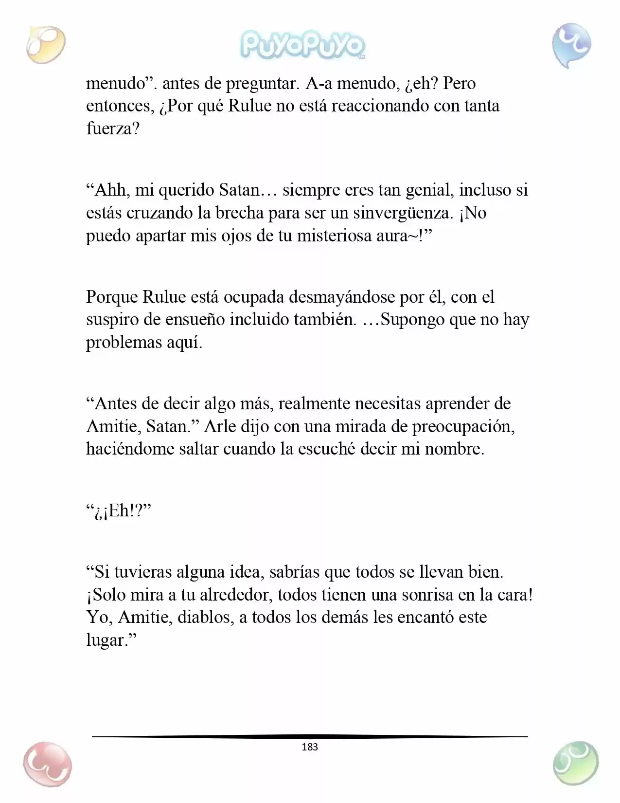 Puyo Puyo: La Feria Espacial De Satan (Novela) - Capítulo 9 - Página 5 - LectorTMOo