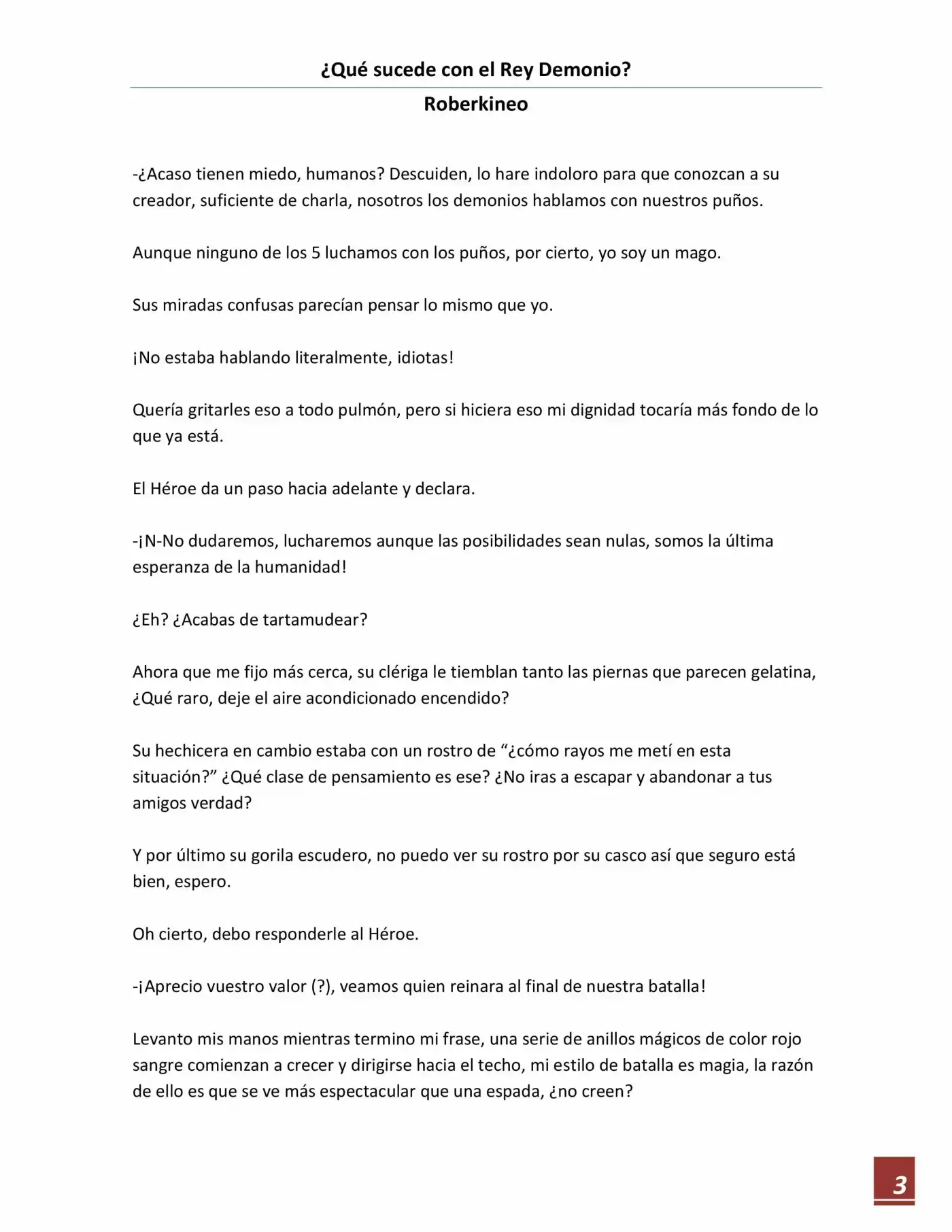 ¿Qué Sucede Con El Rey Demonio?(Novela) - Capítulo 1 - Página 3 - LectorTMOo