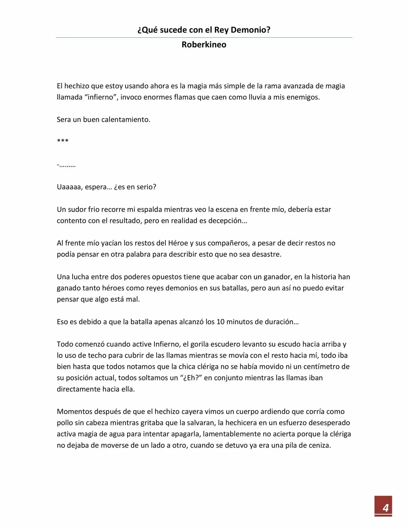 ¿Qué Sucede Con El Rey Demonio?(Novela) - Capítulo 1 - Página 4 - LectorTMOo
