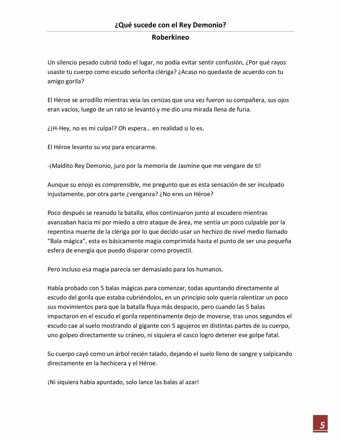 ¿Qué Sucede Con El Rey Demonio?(Novela) - Capítulo 1 - Página 5 - LectorTMOo