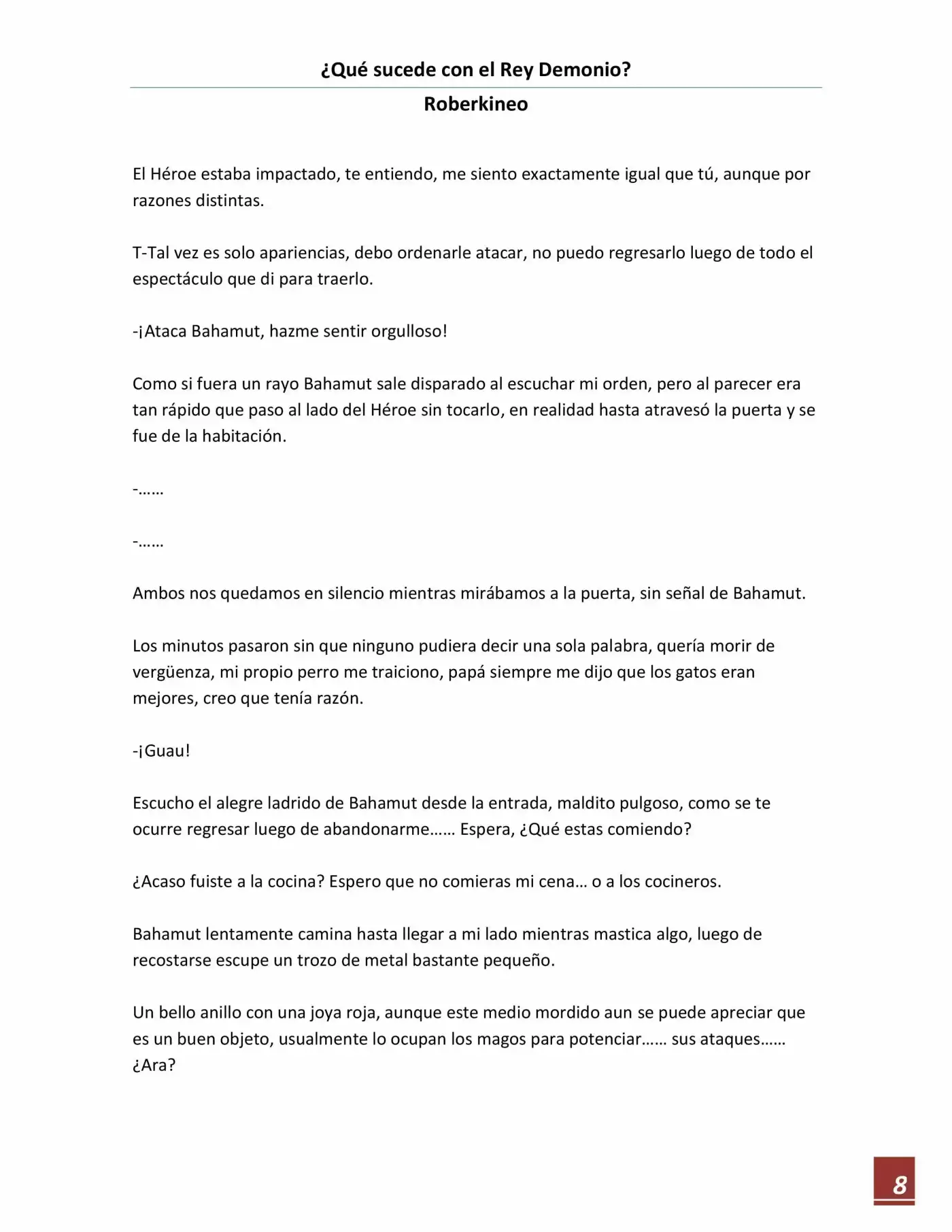 ¿Qué Sucede Con El Rey Demonio?(Novela) - Capítulo 1 - Página 8 - LectorTMOo
