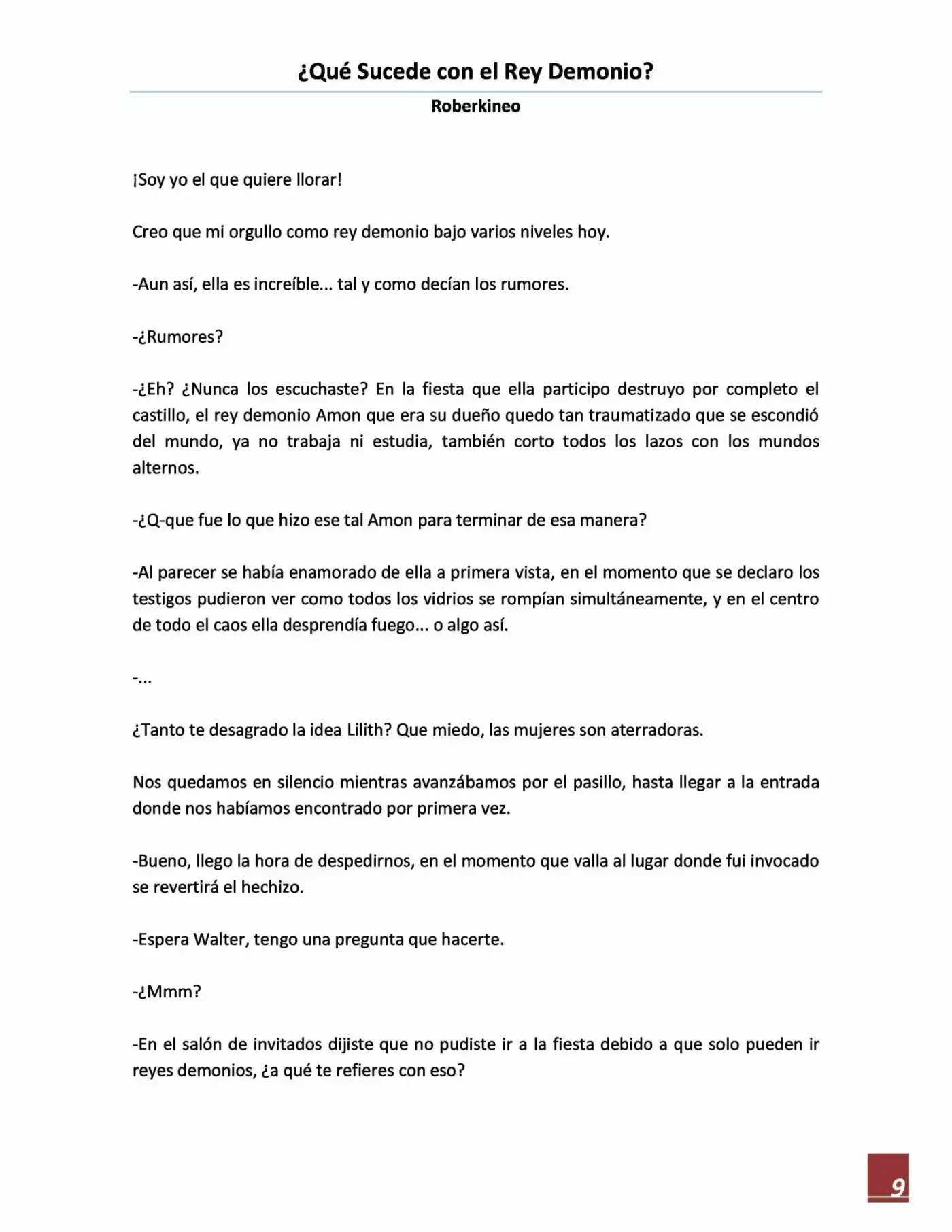 ¿Qué Sucede Con El Rey Demonio?(Novela) - Capítulo 3 - Página 9 - LectorTMOo