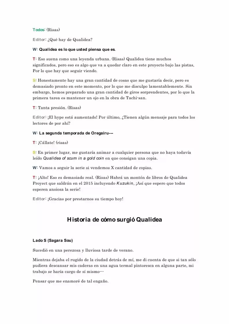 Qualidea Of Scum And A Gold Coin (Novela) - Capítulo 10 - Página 14 - LectorTMOo
