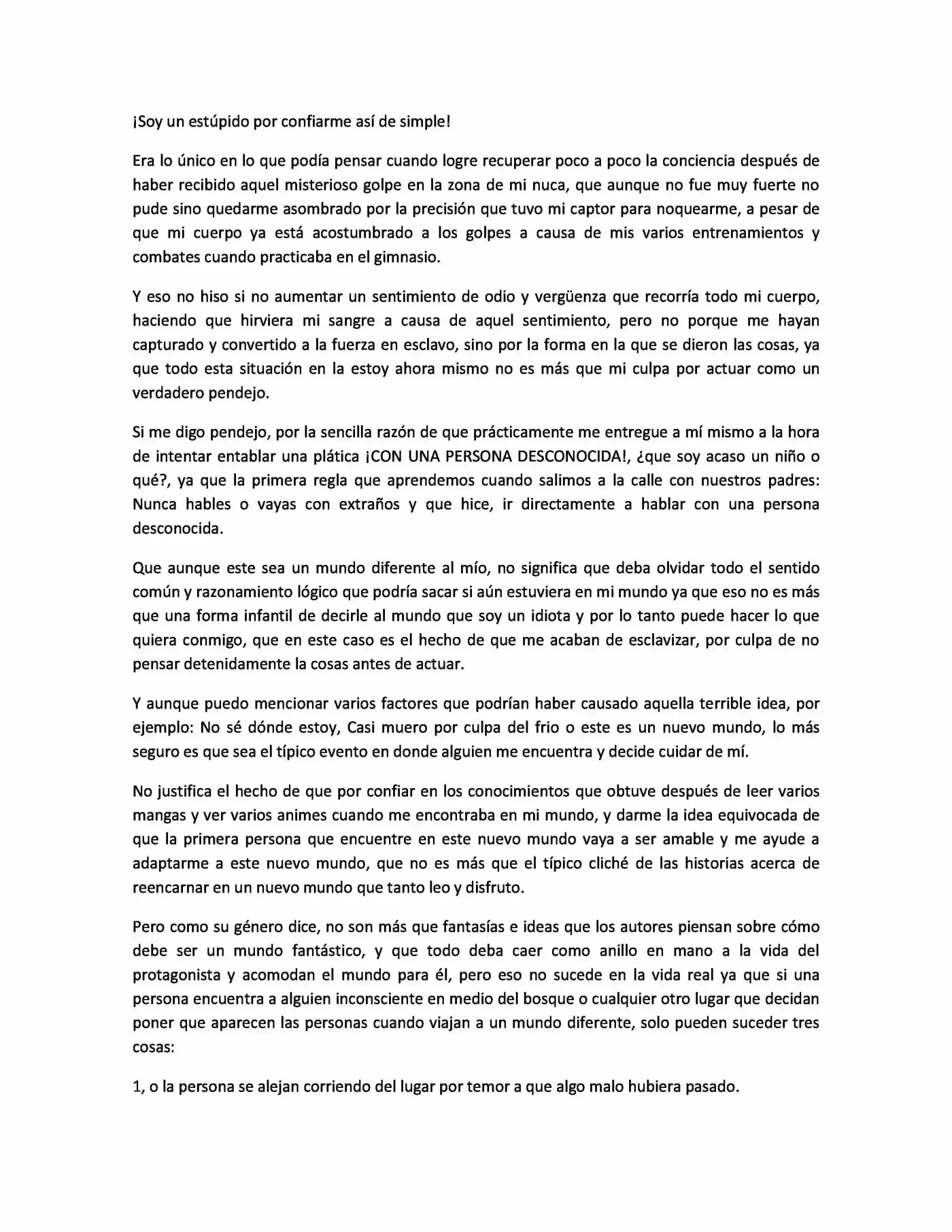 ¿Que Esperar Cuando Apareces En Un Nuevo Mundo? (Novela) - Capítulo 2 - Página 1 - LectorTMOo
