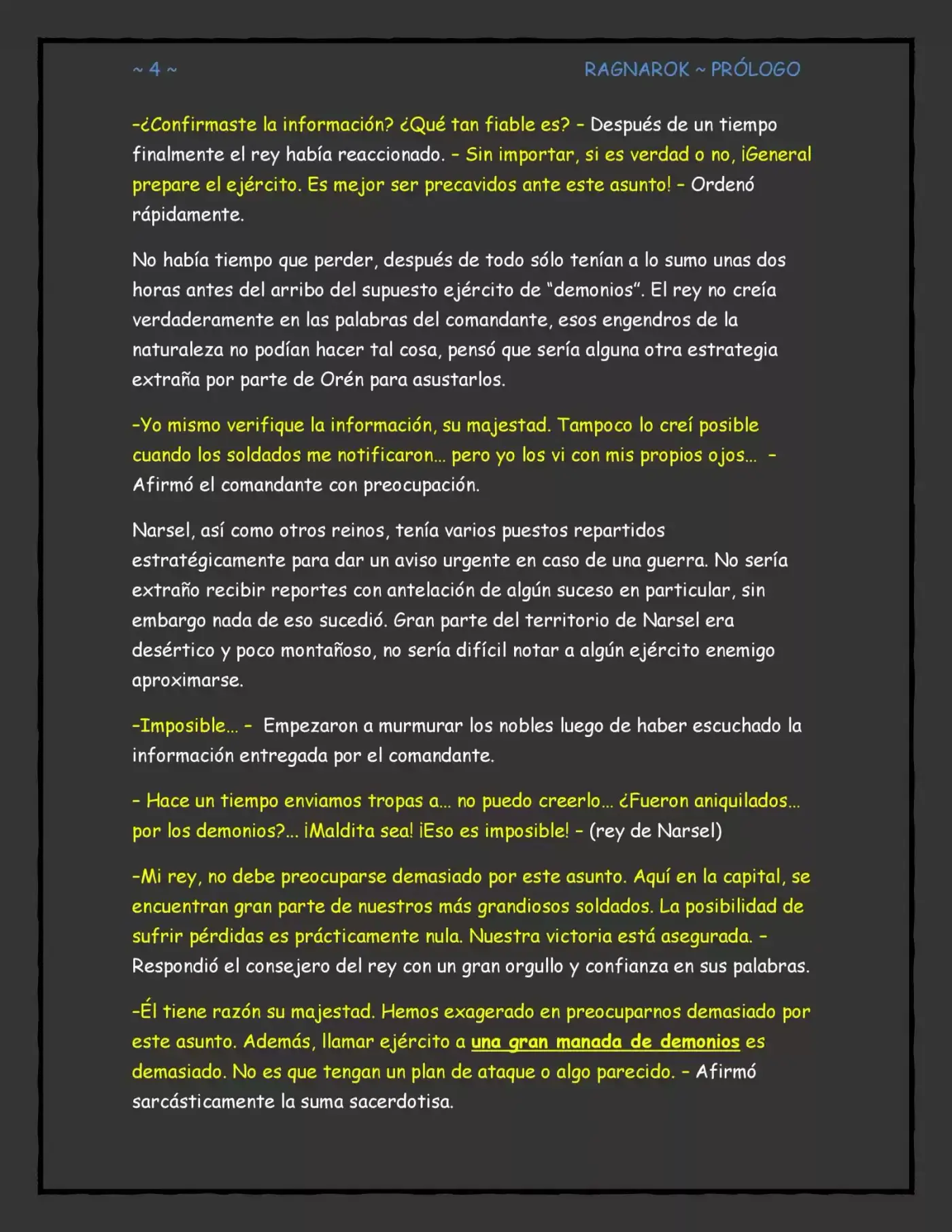 Ragnarok, El Destino De Los Dioses (Novela) - Capítulo - Página 4 - LectorTMOo