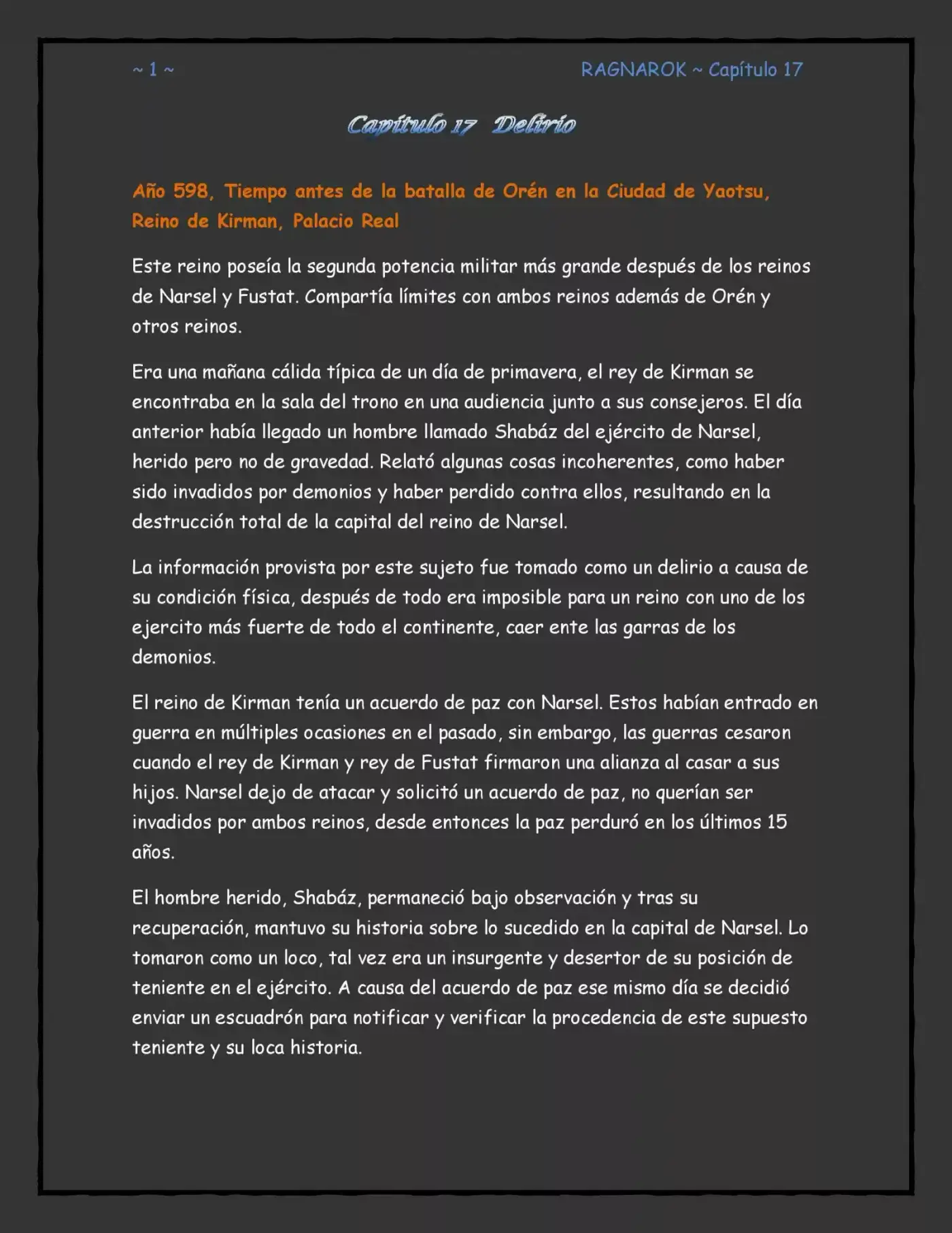 Ragnarok, El Destino De Los Dioses (Novela) - Capítulo 17 - Página 1 - LectorTMOo