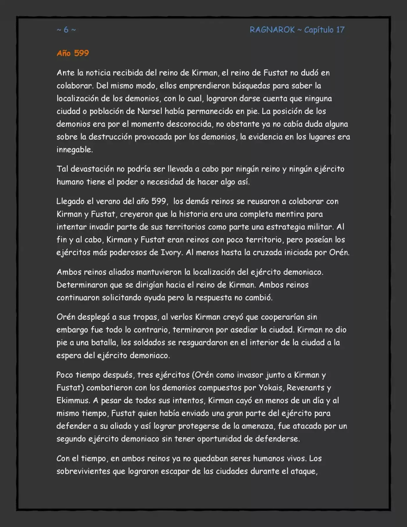Ragnarok, El Destino De Los Dioses (Novela) - Capítulo 17 - Página 6 - LectorTMOo