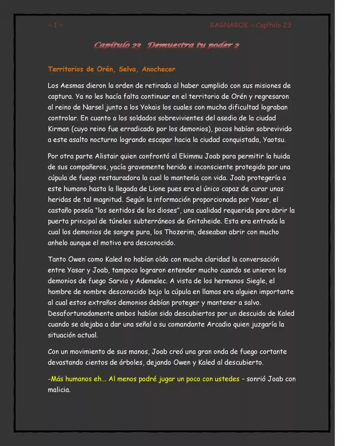 Ragnarok, El Destino De Los Dioses (Novela) - Capítulo 23 - Página 1 - LectorTMOo