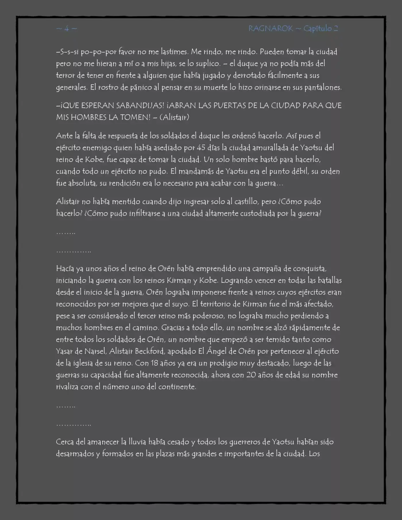 RAGNAROK (Novela) - Capítulo 2 - Página 4 - LectorTMOo