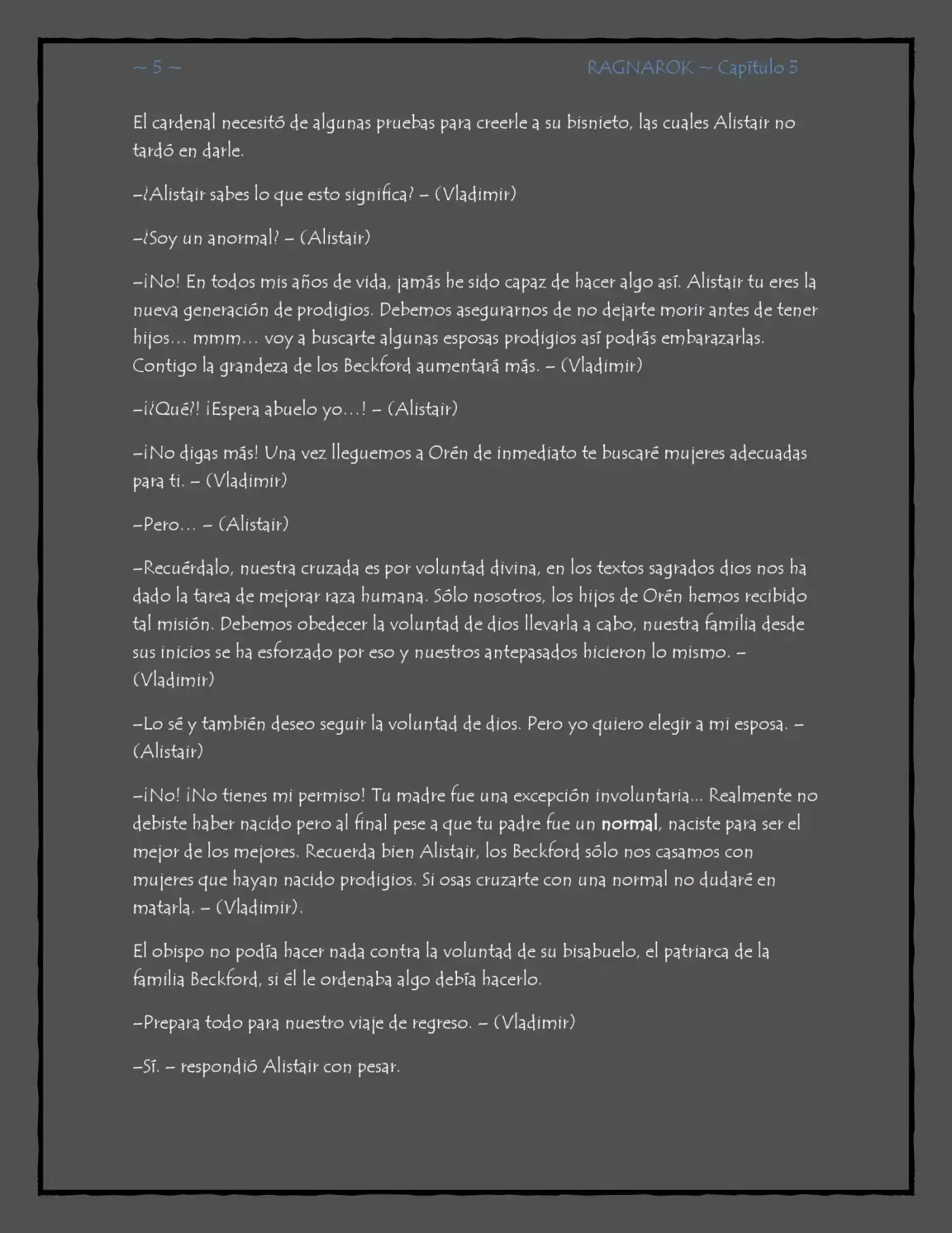 RAGNAROK (Novela) - Capítulo 3 - Página 5 - LectorTMOo